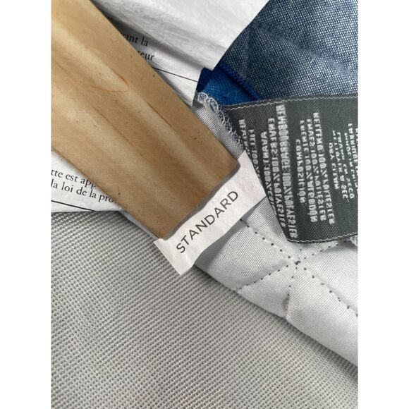 UGG Grey Blue Pillowcase Sham Faux Fur Geometric Triangle Standard Size 20 x 26" - Picture 10 of 11